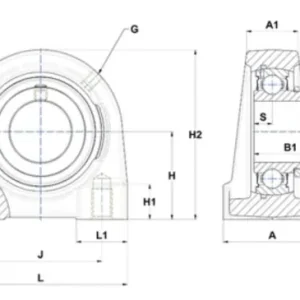 Autentyczny Oprawa samonastawna żeliwna PG205 SNR